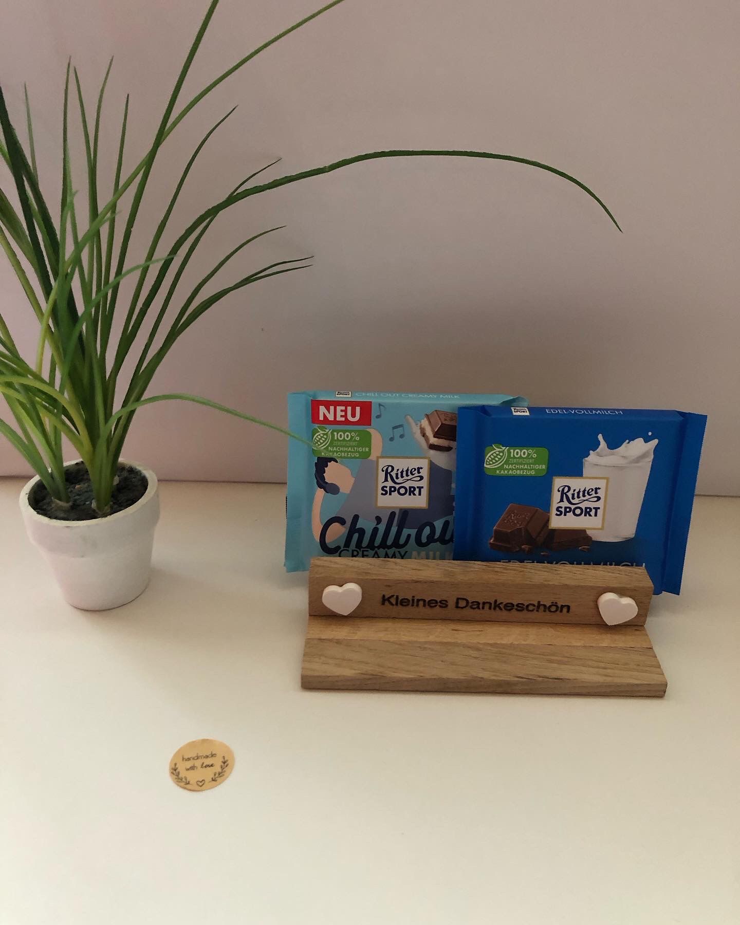 Kleines Grußgeschenk mit Wunschtext